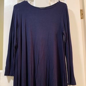 Hourglass Lily navy blue long sleeve dress